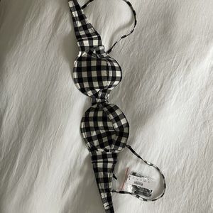 NWT J Crew underwire gingham bikini top